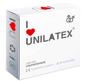 Ультратонкие презервативы UNILATEX 3 шт 