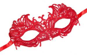 Красная ажурная маска Андреа 