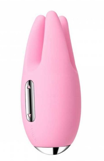 Розовый вибростимулятор SVAKOM Cookie с переминанием