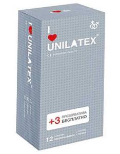 Презервативы Unilatex Dotted 12+3 шт 
